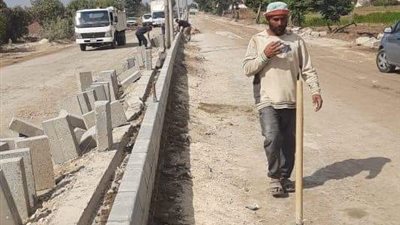 محافظ المنوفية يتابع أعمال رصف وتطوير الطرق بقويسنا والشهداء 