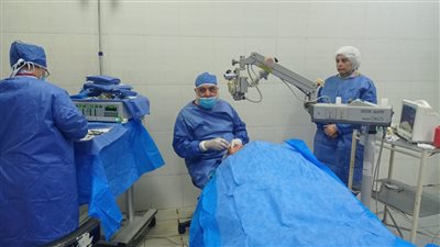 إجراء 7 عمليات جراحيه رمد للقضاء على قوائم الانتظار ببني سويف