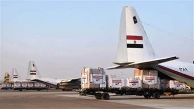 وصول شحنة من المساعدات المصرية الطبية والإغاثية لمطار بيروت