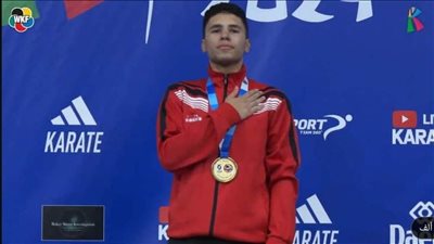 محافظ الإسماعيلية يهنئ محمد أشرف بطل العالم في الكاراتيه