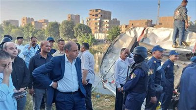 محافظ المنيا يتابع حادث تصادم قطاري ماقوسة