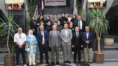 رئيس جامعة الزقازيق يستقبل هوكي الشرقية للسيدات المؤهل للبطولة الدولية بسلطنة عُمان