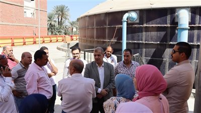 رئيس مياه الفيوم يتفقد مشروع إنشاء خزان ورافع مياه كحك 