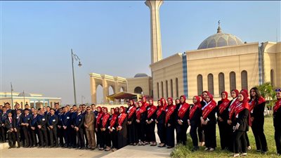 طلاب جامعة حلوان يشاركون في الندوة التثقيفية لوزارة الدفاع 