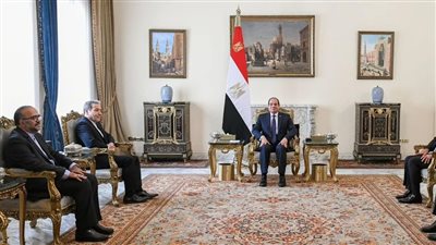 السيسي يستقبل وزير الخارجية الإيراني