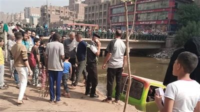 انقلاب أتوبيس ركاب في ترعة الشرقاوية بشبرا الخيمة