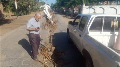 هبوط أرضي بكفر البتانون في شبين الكوم بالمنوفية