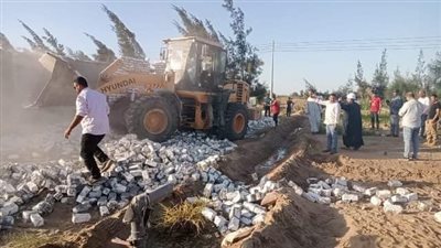 إزالة 13 حالة تعدٍ على الأراضي الزراعية بالشرقية 