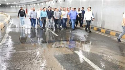 الشرقية: تجربة محاكاة لتصريف مياه الأمطار بنفق عرابي بمدينة الزقازيق