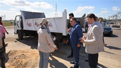 محافظ الدقهلية يتابع اعمال تطوير وتجميل مدخل مدينة جمصه