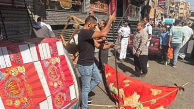 رفع 80 حالة إشغال متنوعة بشوارع مدينة سنورس  