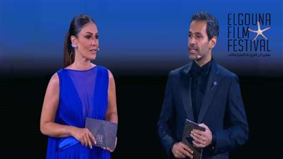 بسمة وصدقي صخر يقدمان حفل افتتاح الدورة السابعة من مهرجان الجونة السينمائي
