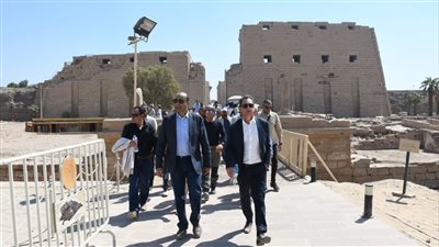  الأعلى للاثار والسفير الفرنسي يتابعان أعمال المركز المصري الفرنسي لدراسة معابد الكرنك