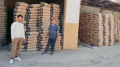 ضبط 118 طن مواد بناء مجهولة المصدر محملين على سيارة نقل بأولاد صقر