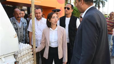 محافظ البحيرة تتفقد قافلة السيارات المتنقلة لبيع بيض المائدة 