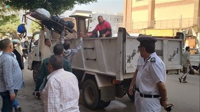 إزالة 57 كشكا وتعدي على خط التنظيم بشارع عسران عبد النعيم بالجيزة