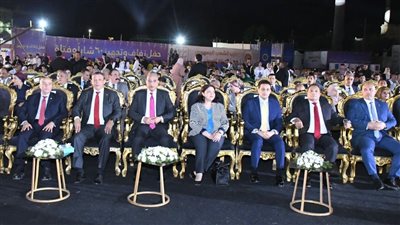 محافظ الفيوم يشهد حفل زفاف 60 عروسة 