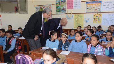 وزير التربية والتعليم ومحافظ الغربية يتفقدان سيرالدراسة بمدارس زفتى