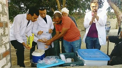 قوافل جامعة قناة السويس الطبية تصل القنطرة شرق 