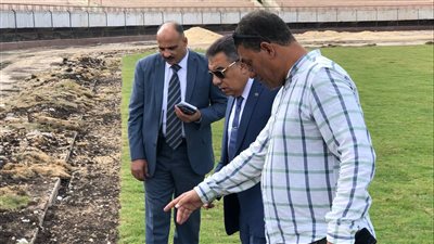 محافظ الدقهلية يتابع أعمال التطوير بملعب استاد المنصورة الرياضي