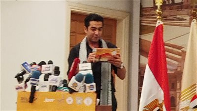 ميدو عادل يدعم الشعب الفلسطيني في مؤتمر مهرجان شرم الشيخ للمسرح الشبابي 