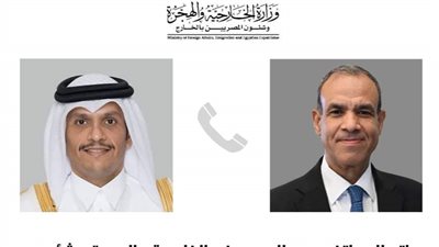 تفاصيل الاتصال الهاتفي بين وزير الخارجية ونظيره القطري