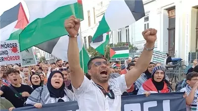 مسيرة حاشدة في بريمن الألمانية تنديدا بالعدوان الإسرائيلي على غزة