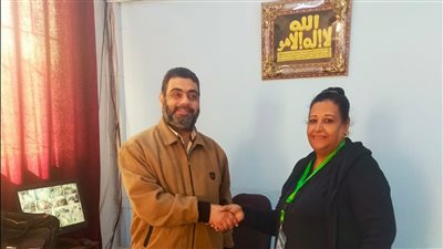 نجاة ابراهيم تقوم بزيارة مدرسة نور البيان لعمل تخفيض مصروفات ذوي الهمم