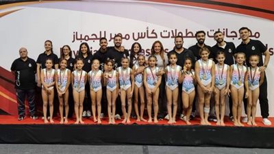 ناشئات صيد الدقي تحصدن 13 ميدالية متنوعة ببطولة كأس مصر للجمباز الفنى