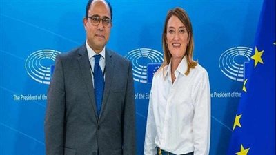 السفير المصري في بروكسل يلتقي رئيسة البرلمان الأوروبي