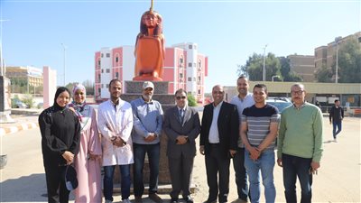 جنوب الوادي تُجمل الحرم الجامعي بتمثال للمعبود الفرعوني ماعت 