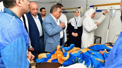 محافظ الدقهلية يطمئن على مصابى حادث أتوبيس المطرية