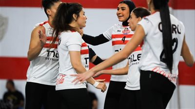 سيدات الزمالك يفزن على الطيران فى دورى الطائره 