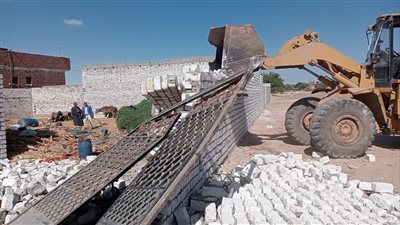 إزالة 444 حالة تعدٍ على الأراضي الزراعية وأملاك الدولة بالمنيا