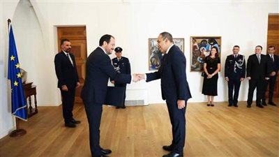 السفير المصري في نيقوسيا يقدم أوراق الاعتماد لرئيس جمهورية قبرص