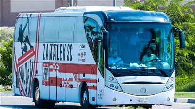  حافلة الزمالك تصل إلى برج العرب للقاء المصرى 