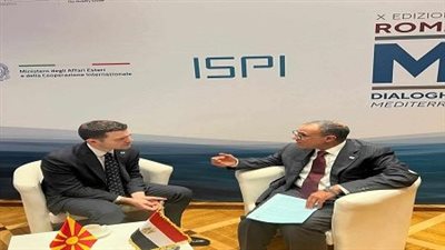 عبدالعاطي يجتمع في روما مع وزير الخارجية والتجـارة الخارجية لشمال مقدونيا