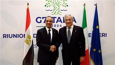 وزير الخارجية يلتقي نظيره الإيطالي