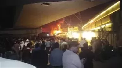 إصابة شاب بحروق من الدرجة الأولى في  حريق بمصنع للزيوت بـ قليوب