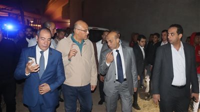 محافظ القليوبية يتفقد موقع حريق مخرن لتجميع الزيوت المستعملة بميت حلفا   