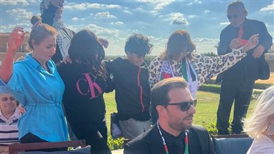 نجوم الفن في افتتاح اليوم الفلسطيني بمهرجان الفيوم السينمائي 