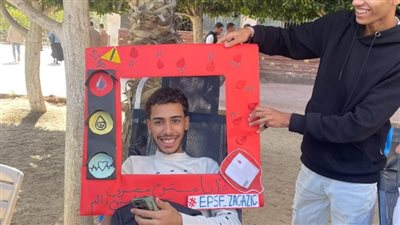 92 كيس دم حصاد حملة تبرع للاتحاد المصري لطلاب صيدلة الزقازيق