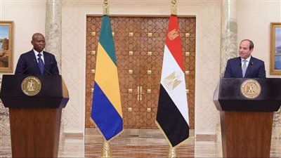 كلمة الرئيس السيسي خلال المؤتمر الصحفي مع نظيره الجابوني