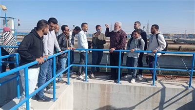 طلاب الهندسة بالمعهد التكنولوجي وإحدى المدارس بالعاشر من رمضان يزورون محطات مياه الشرب