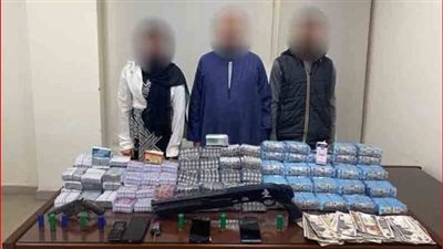 سقوط تشكيل عصابي بحوزته سلاح ومخدرات في دمياط