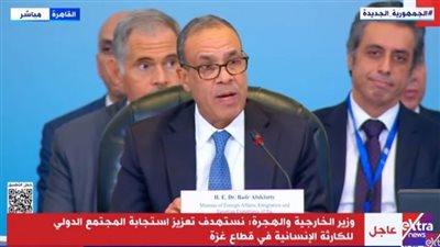 وزير الخارجية: نستهدف تعزيز استجابة المجتمع الدولي للكارثة الإنسانية في قطاع غزة 