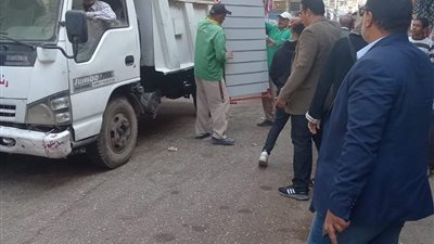 إزالة 66 اشغال وتحرير 14محضر مخالفه بشوارع حي غرب شبين الكوم