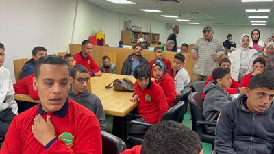 طلاب ذوى الهمم يحتفلون بعيدهم بمكتبة الإسكندرية 