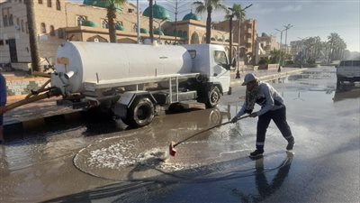 رفع مياه الأمطار بمصيف بلطيم وإزالة الإشغالات بسيدي سالم