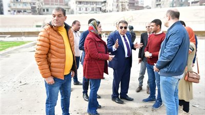 محافظ الدقهلية يتفقد أعمال تطوير استاد المنصورة